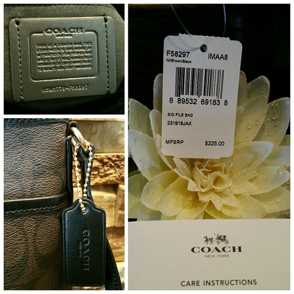 *LAST ONE* NEW Coach Signature File Bag w/box - Picture 3 of 8